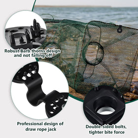Frienda anti-bird-net clip with strong grip on mesh fabric