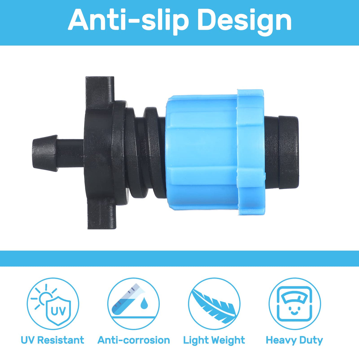 Frienda barb-end punch enables fast, secure drip line connections