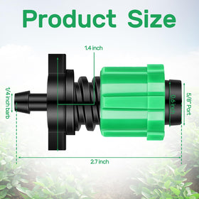 Frienda green drip fittings image shows durable PP material for outdoor use.