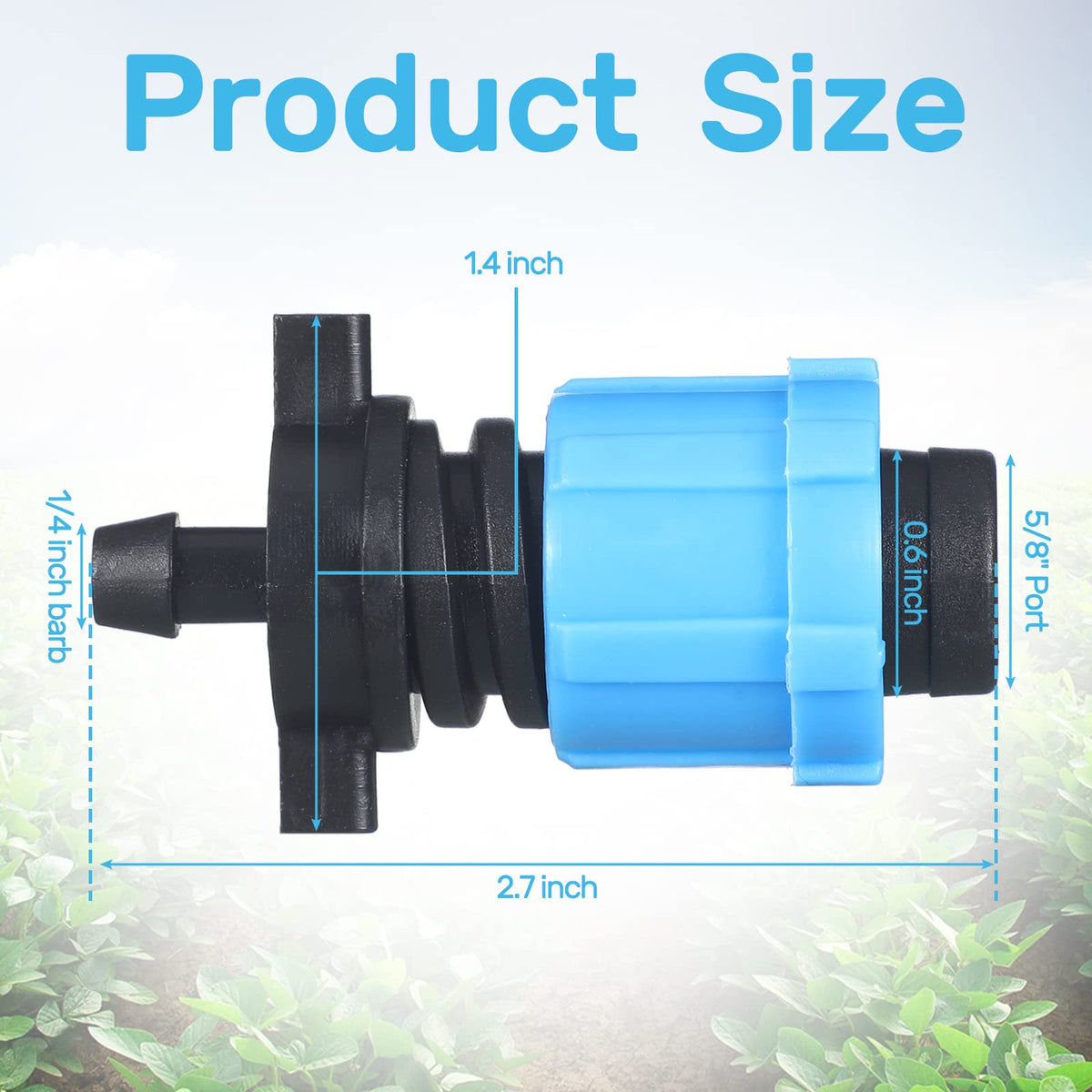 Frienda drip-tape connectors with twist-locks for leak-free watering