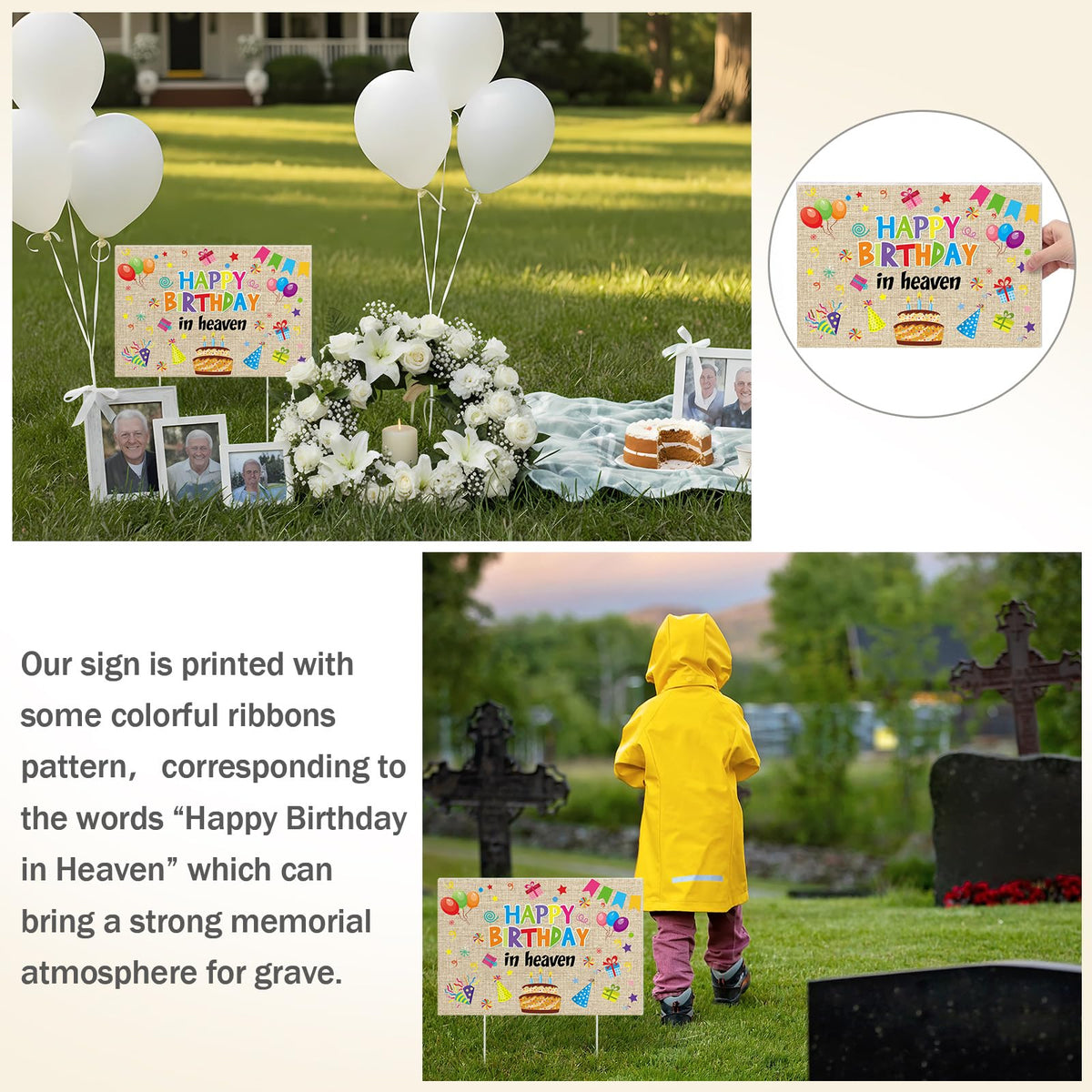 Frienda vibrant colors create a comforting visual remembrance.