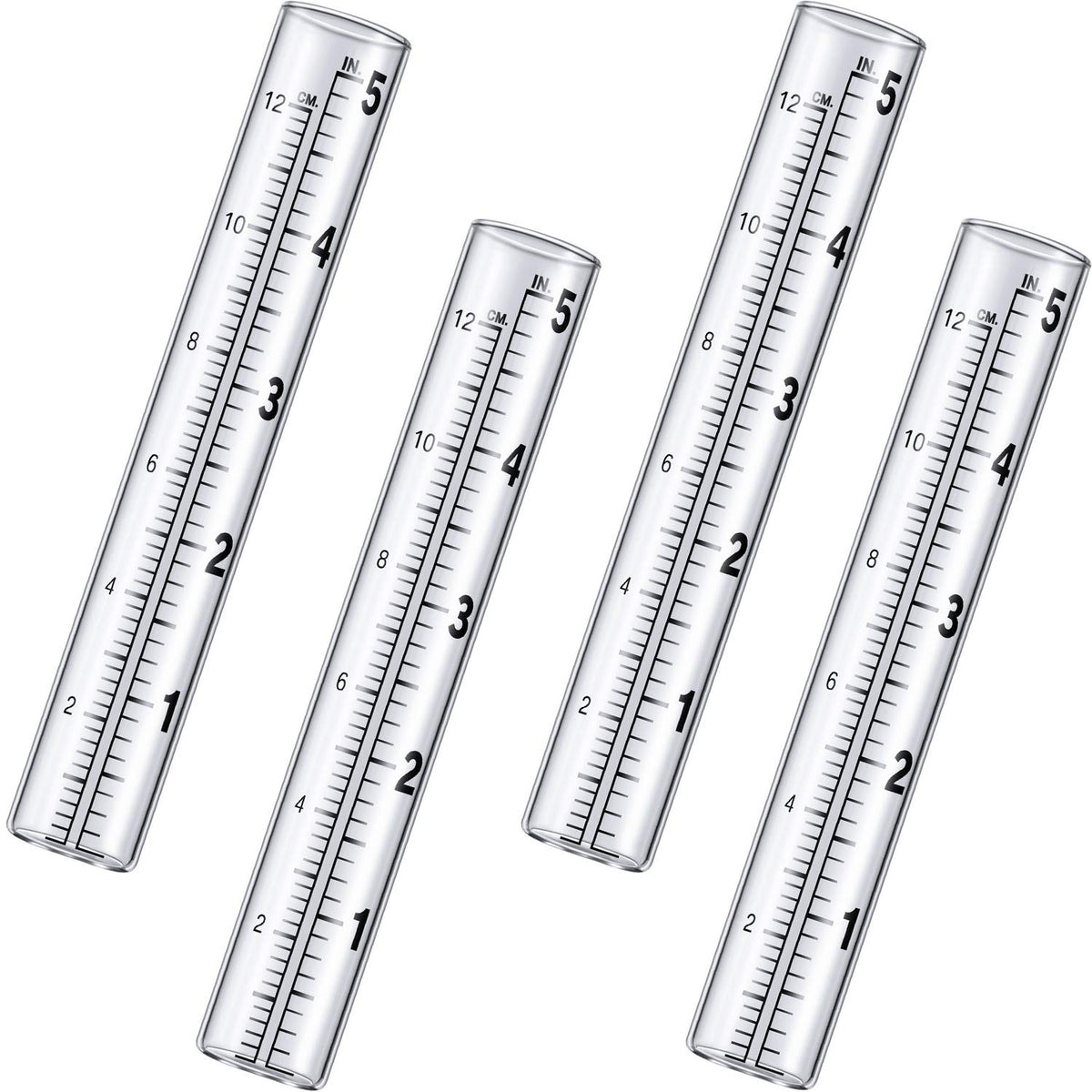 Frienda rain gauge tubes with 2 scales for versatile measurement outdoors