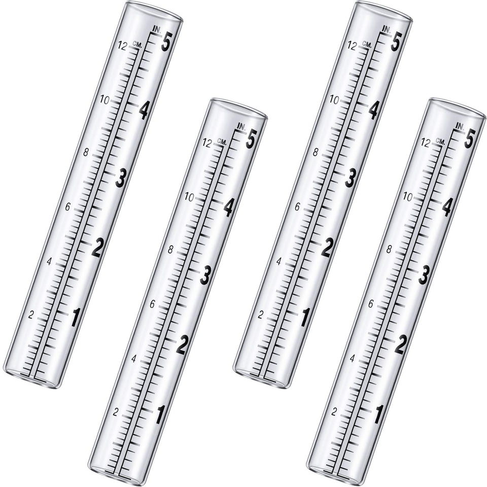 Frienda rain gauge tubes with 2 scales for versatile measurement outdoors