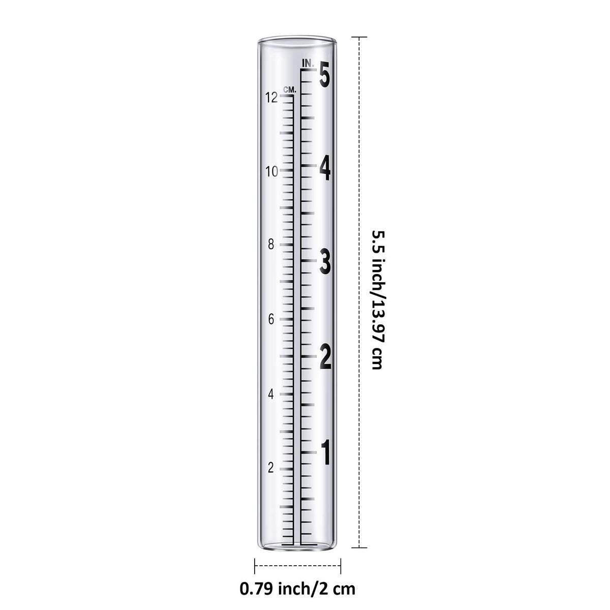 Frienda rain gauge tubes packaged for replacement and DIY projects