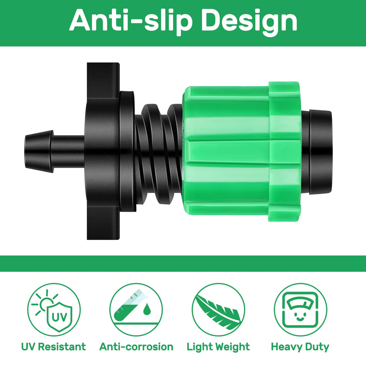 Frienda twist-lock drip connector demonstrates quick, secure connections.