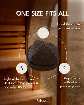frihed sauna hat WoolWalk stone grey closeup showcases premium natural material