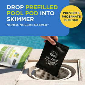 FROG drop-n-go pod dispensing into skimmer for easy treatment