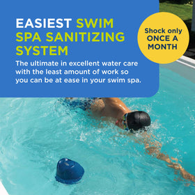 Mineral cartridge replacement visible, highlighting easy routine maintenance with FROG @ease.