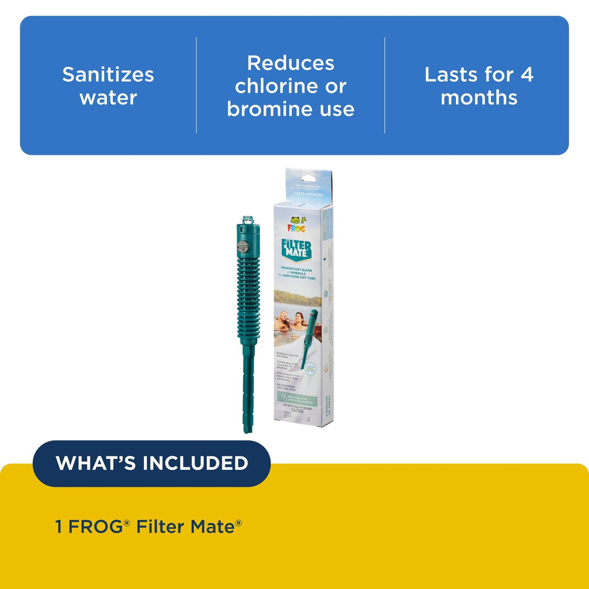 FROG Filter Mate easy installation into hot tub filters.