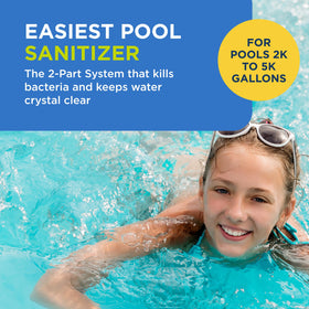 FROG floating sanitizer system in action for simple maintenance