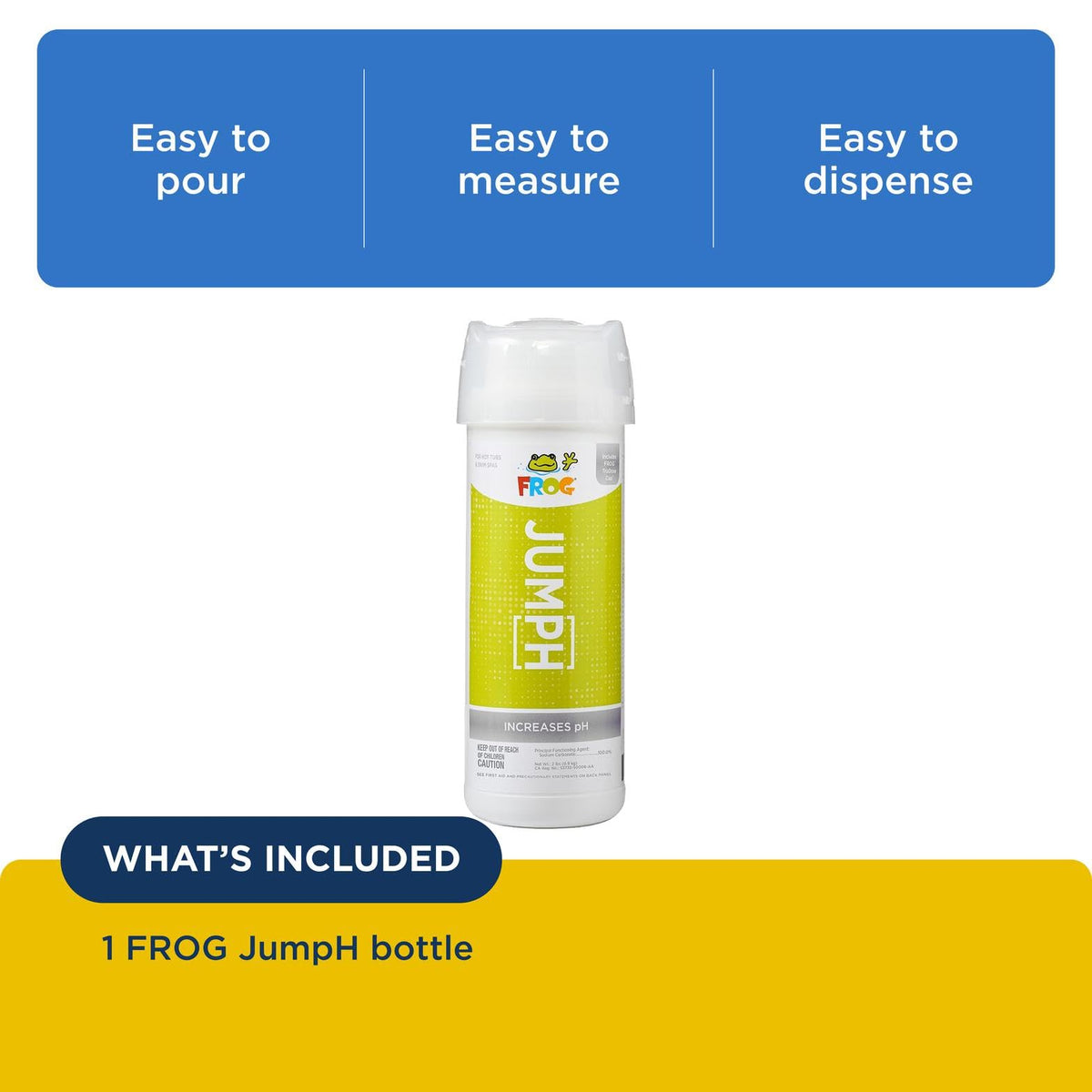 FROG JumpH dosing cap reads accurately for pH Up measurement