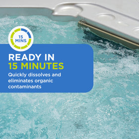 FROG Maintain hot tub water turning crystal clear after treatment.