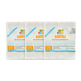 FROG Maintain hot tubs packet closeup showing prefilled dose for simple maintenance.