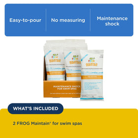 FROG Maintain for Swim Spas dissolves quickly to activate treatment.