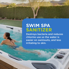 FROG Mineral Technology helps keep water balanced and softer on skin.