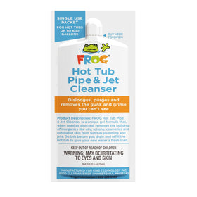 FROG Pipe & Jet Cleanser bottle ready for a deep hot tub clean.