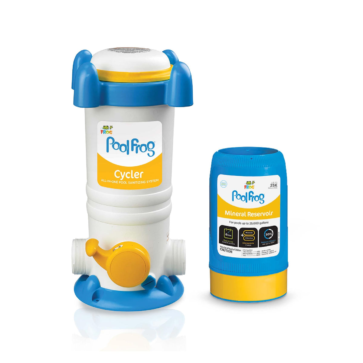 FROG Pool Model 6100 cycler front view shows easy sanitizing setup