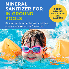 Prefilled system in the skimmer demonstrates easy, ready-to-use pool care.