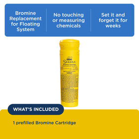 FROG Serene bromine cartridge closeup label helps quick identification.