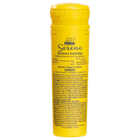 FROG Serene bromine cartridge prefilled pack for quick hot tub maintenance.