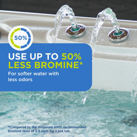 Clear hot tub water with FROG Serene minerals for a softer feel.