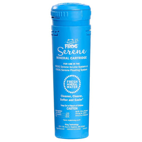FROG Serene mineral cartridge showing 4-month lifespan for spa water.