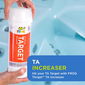 FROG Target Total Alkalinity Increaser hot tub usage scene for routine care