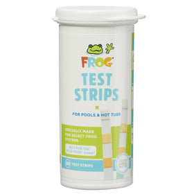 FROG Test Strips bottle front for quick pool readings.