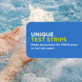 FROG Test Strips chlorine or bromine readings support balanced sanitization.