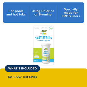 FROG Test Strips dip two seconds for instant pool readings.