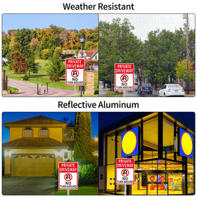 Frohllia two-pack driveway signs for durable outdoor messaging.