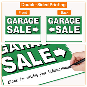Frohllia garage sign with metal stake enables quick ground insertion.