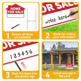 Frohllia metal stakes support sign securely for quick lawn setup