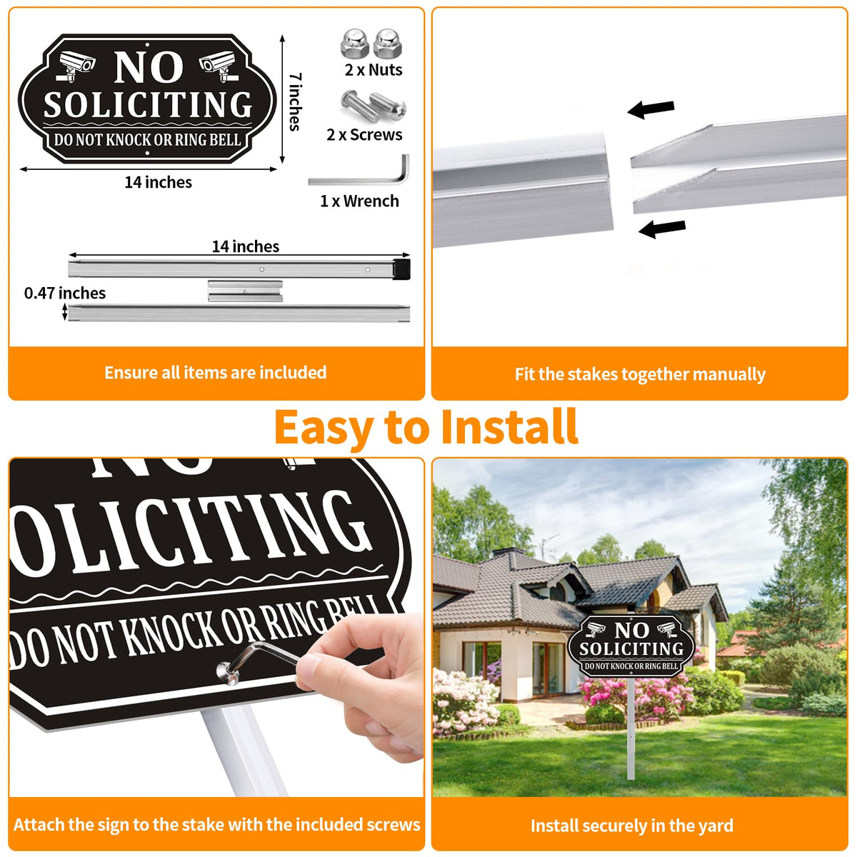 Durable Frohllia aluminum sign resists sun and rain for long life