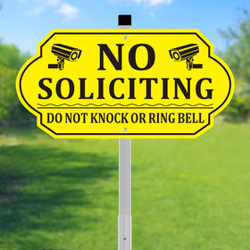 Frohllia versatile no soliciting sign suitable for homes and storefronts