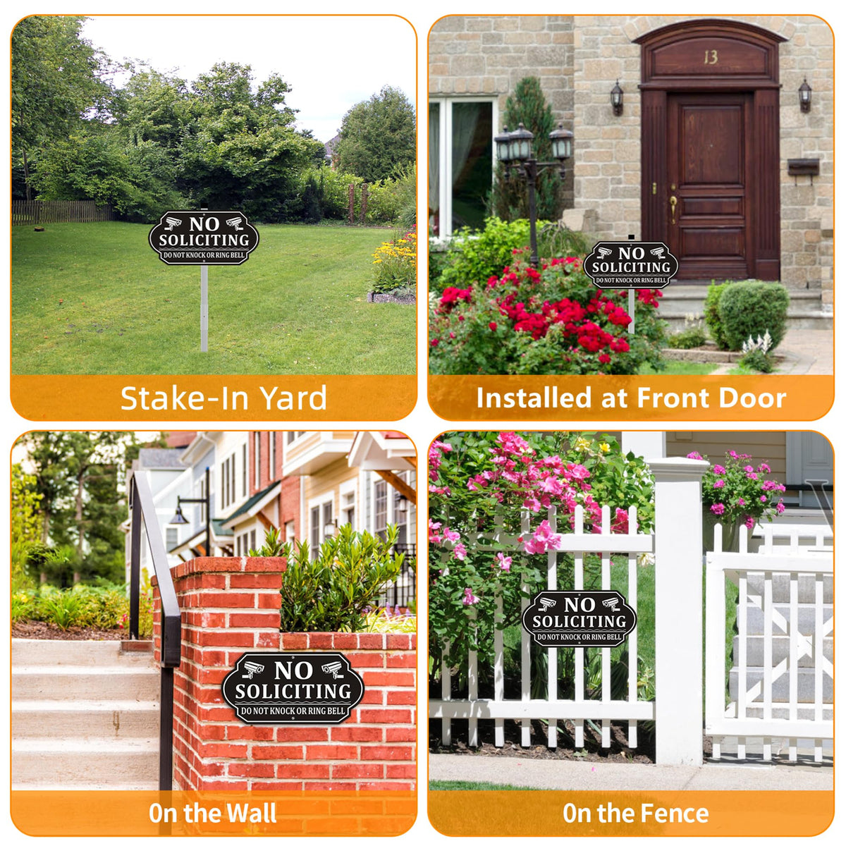 Frohllia yard sign on stake enhances outdoor security and peace