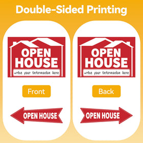 Frohllia Open House Sign side arrow kit shows clear directional guidance.