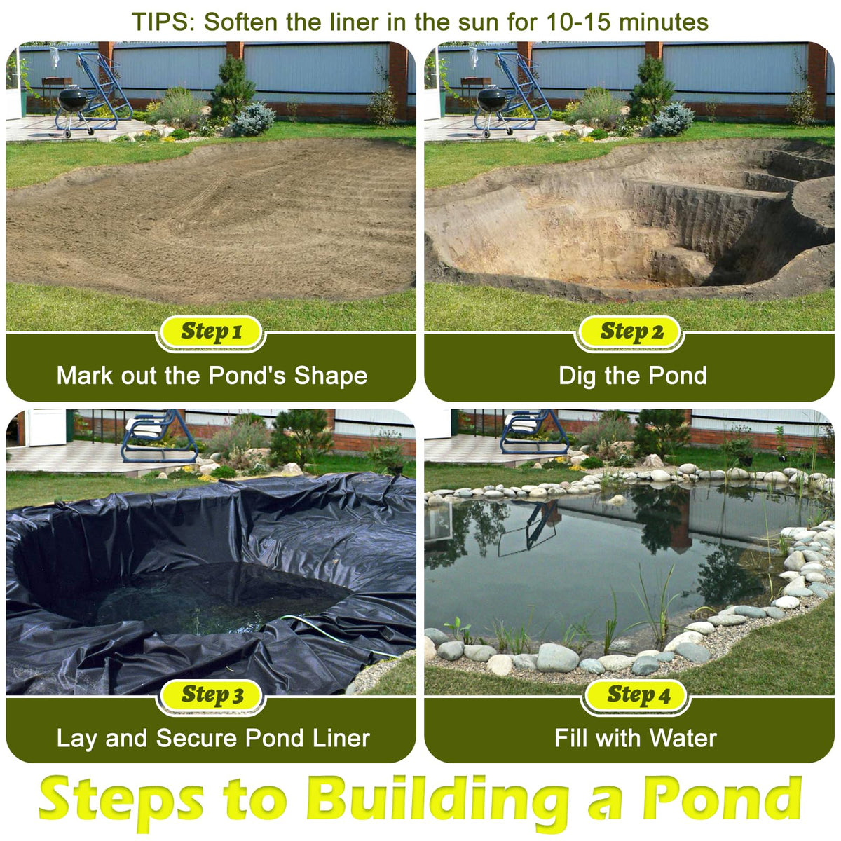 Froidesente pond liner bottom protection reduces soil intrusion and simplifies maintenance.