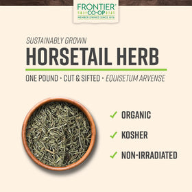 Frontier Co-op horsetail loose leaf ideal for herbal tea blends.