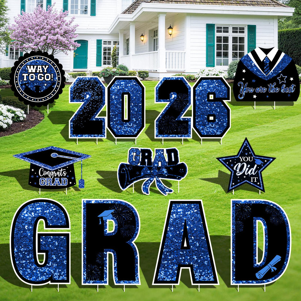Froova Class of 2026 grad letters on lawn for bold curb appeal