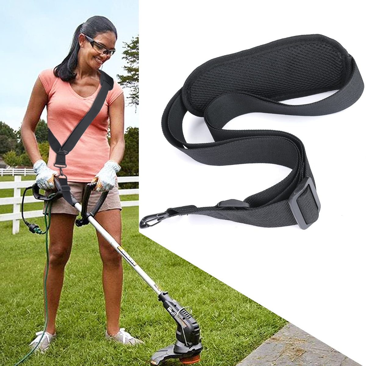 frtzal shoulder strap adjustable length for comfortable trimming sessions