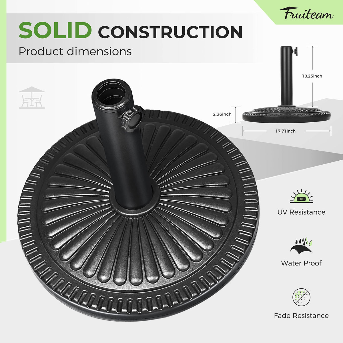 FRUITEAM HDPE base material resists weather and cleans easily
