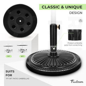 FRUITEAM base-wide stability keeps umbrellas securely in place on windy outdoor days