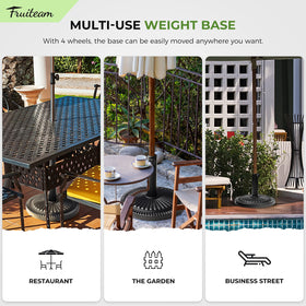 FRUITEAM weather-resistant design suits patios, pools, and decks