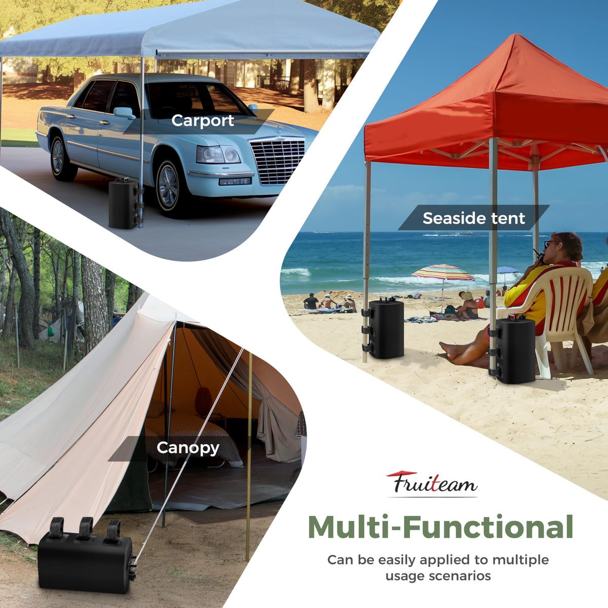 FRUITEAM reusable canopy weights ideal for pop-up tents.