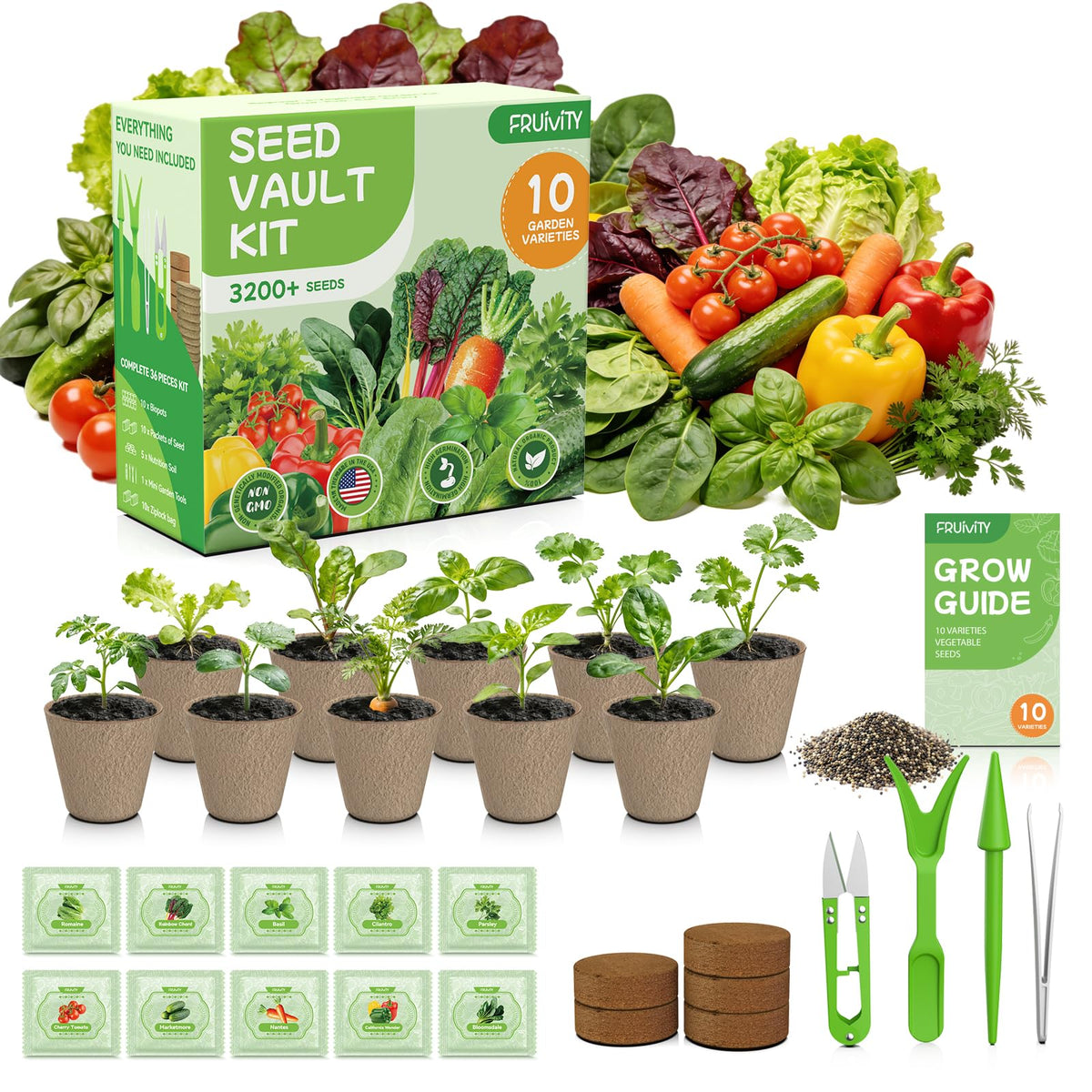 Fruivity 10 heirloom seeds pack for reliable germination and harvest