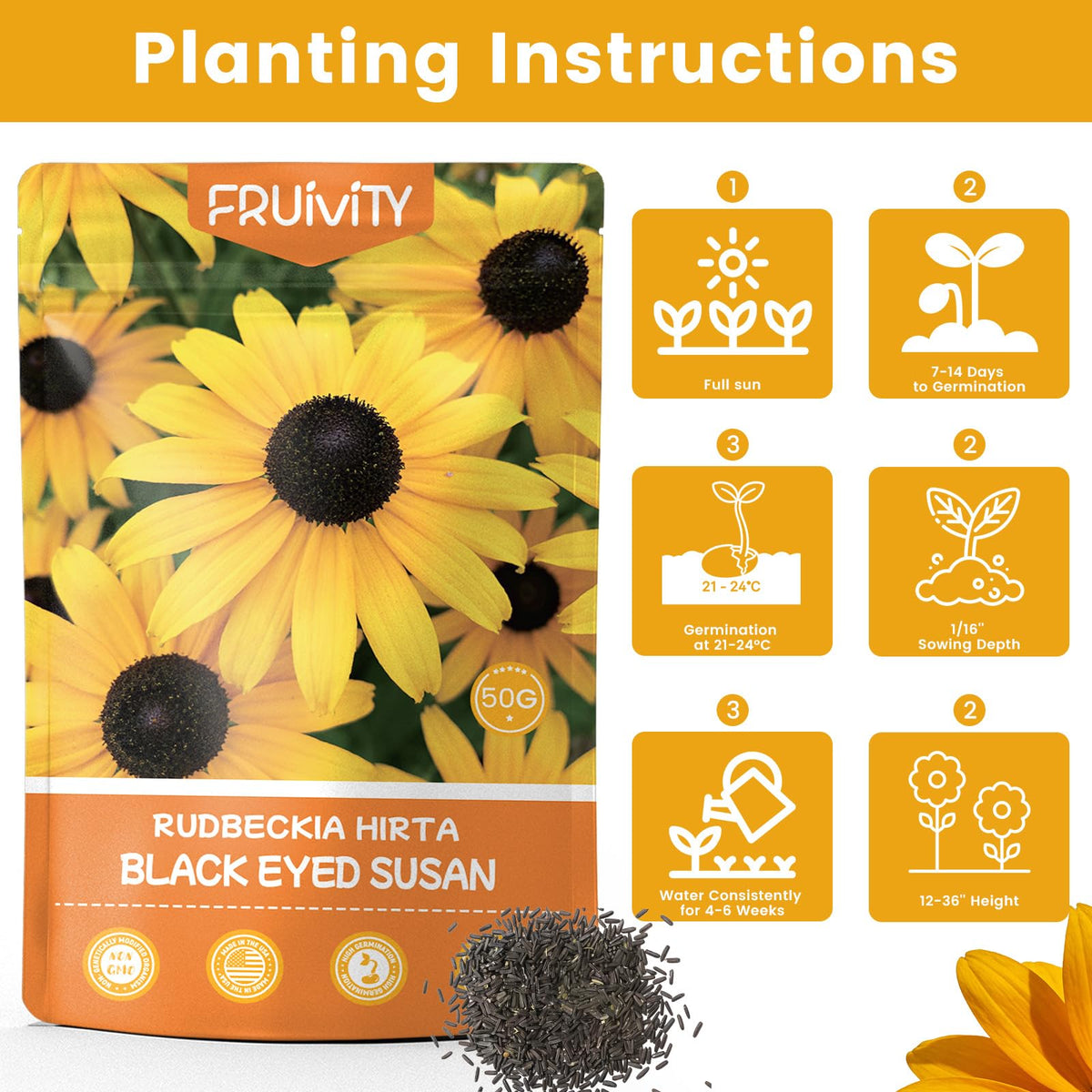 Fruivity drought-tolerant perennial seeds designed for low-water gardens.