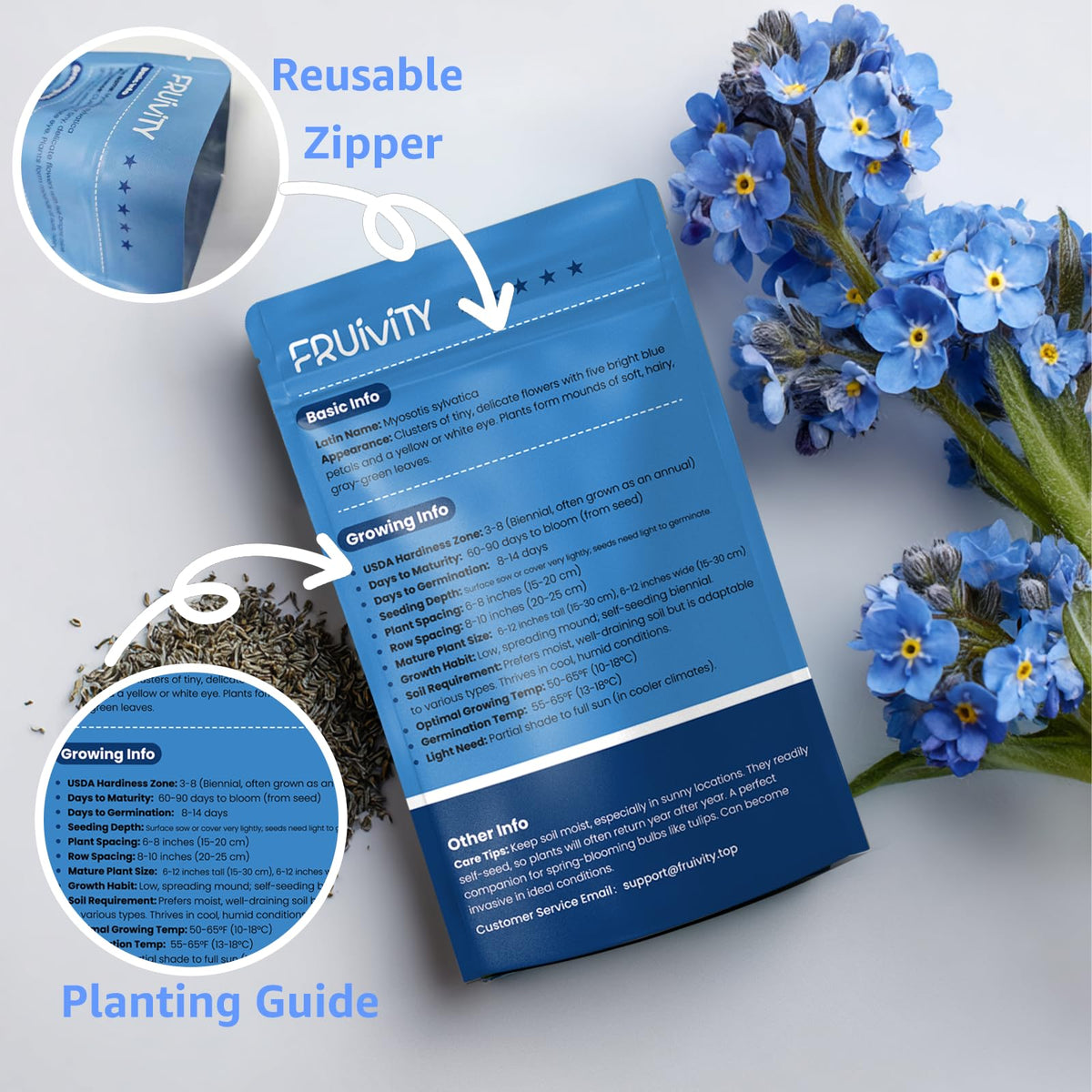 Fruivity Forget-Me-Not ideal for borders, ground cover, and container displays.