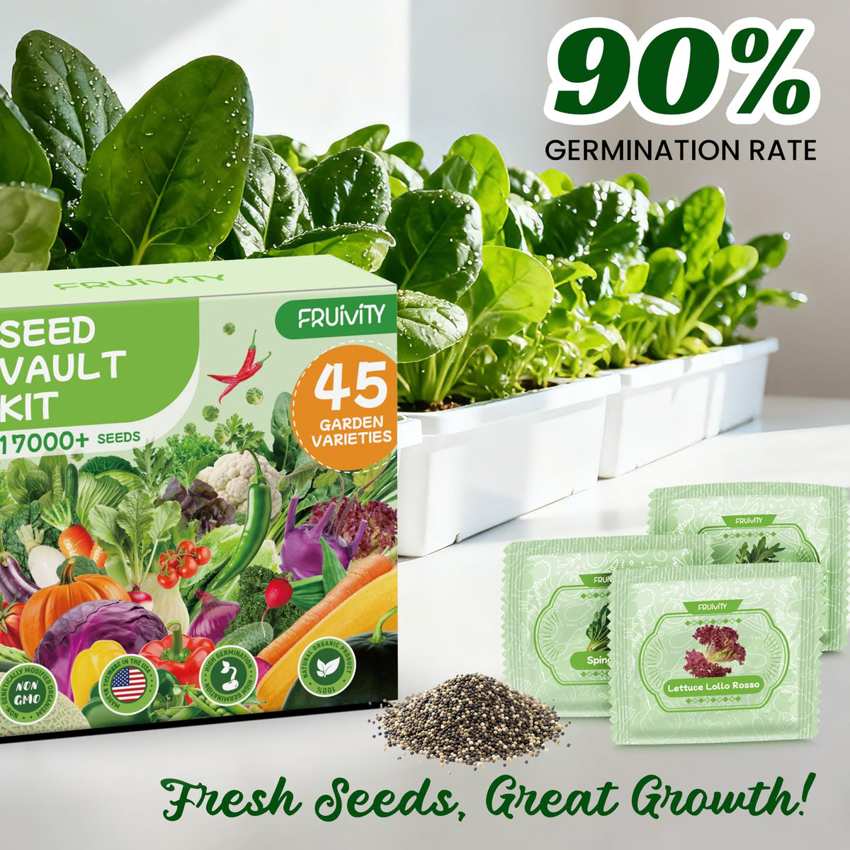 Fruivity labeled seed varieties help organized planting and planning.