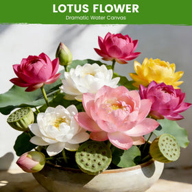 Fruivity lotus seeds with mixed color blooms for a vibrant water garden